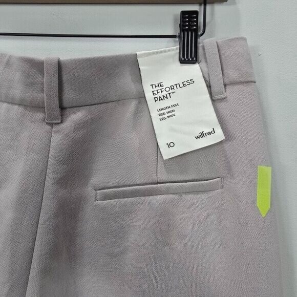 Wilfred Aritizia The effortless Pant Trouser Women's 10 Gray High Waist Wide Leg - Picture 4 of 16